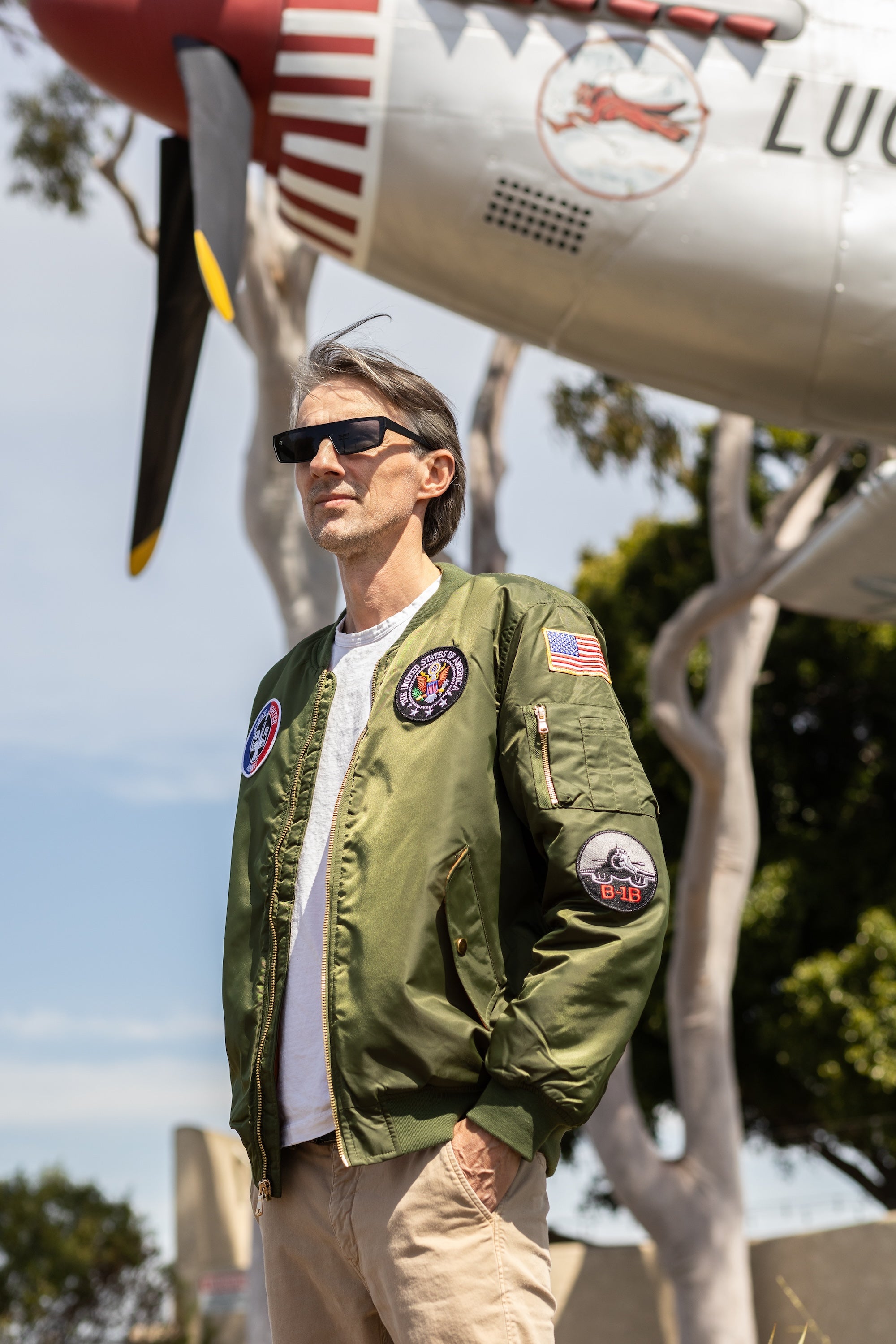 Adult MA-1 Flight Jacket – Sage Green - Main Image
