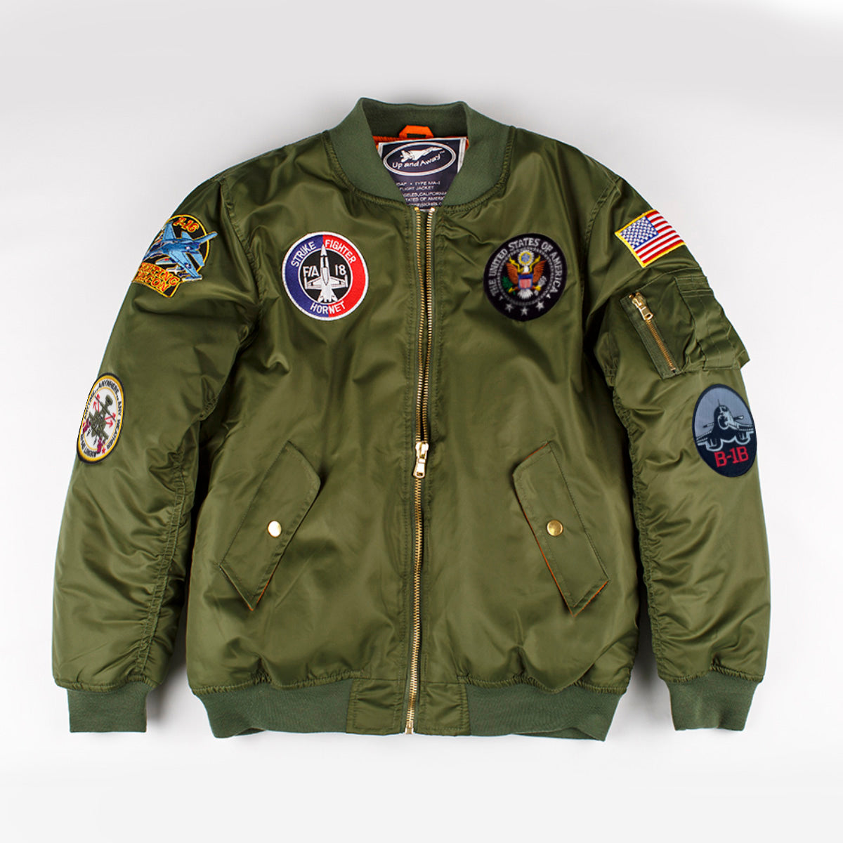 Adult MA-1 Flight Jacket – Sage Green – Up and Away