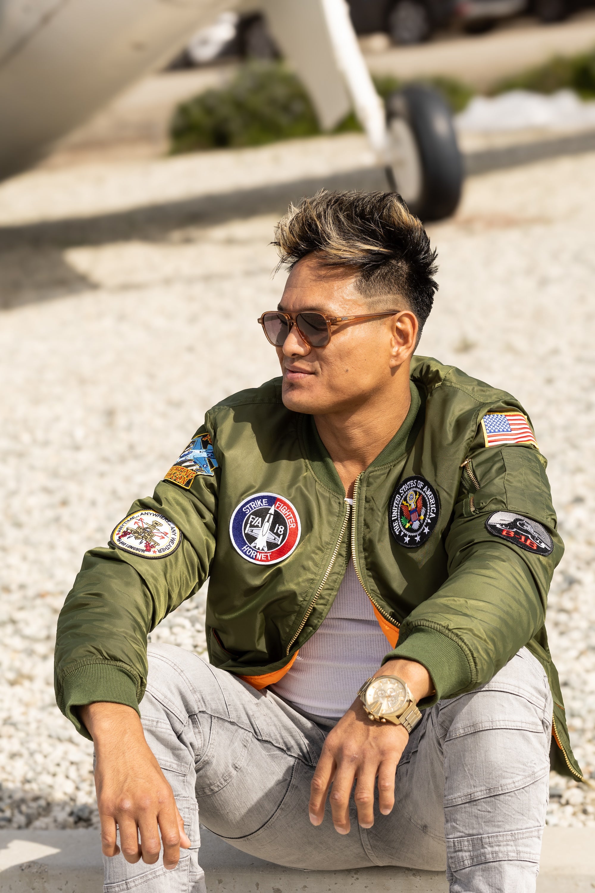 Adult MA-1 Flight Jacket – Sage Green – Up and Away