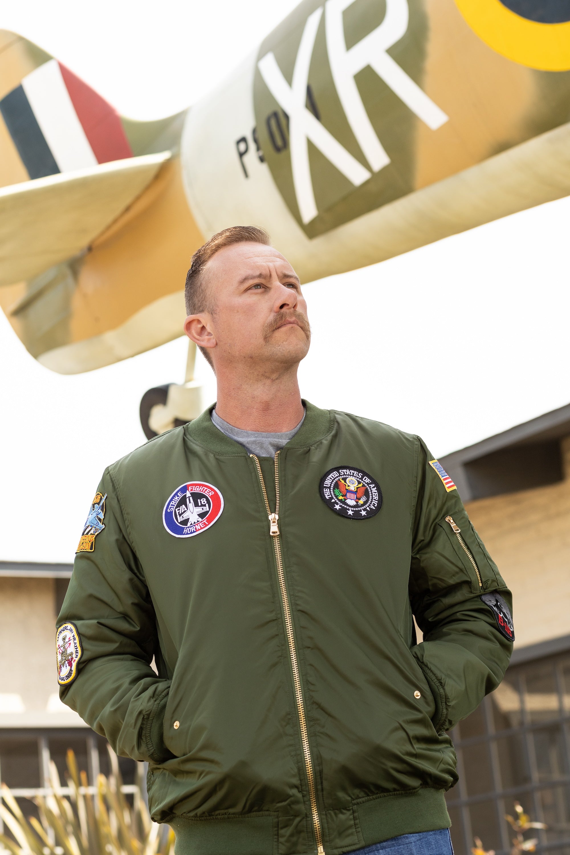 WAIPER MA-1 FLIGHT JACKET オリーブグリーン Adult MA-1 Flight Jacket – Sage Green – Up and Away
