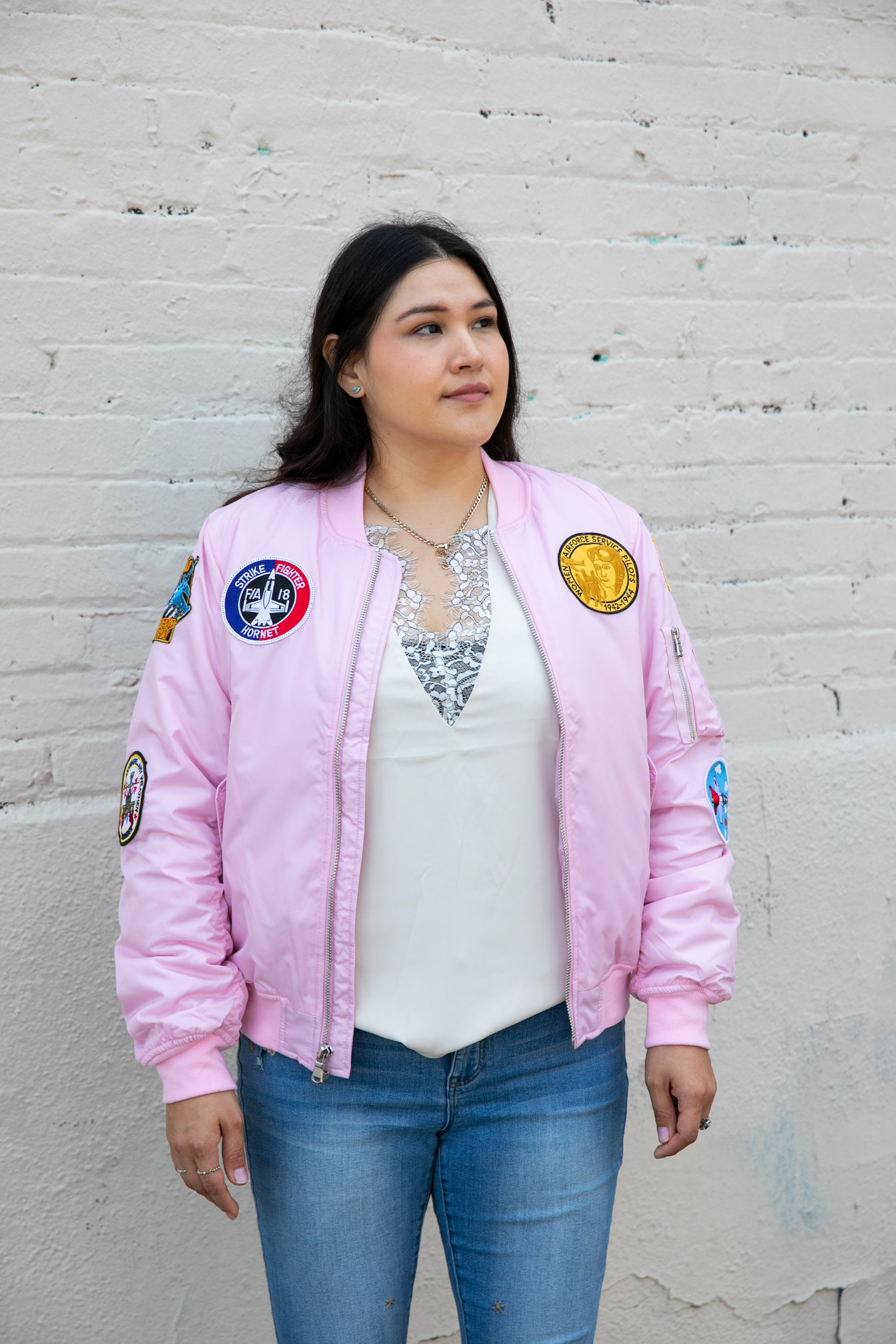 Adult MA-1 Flight Jacket – Pink – Up and Away