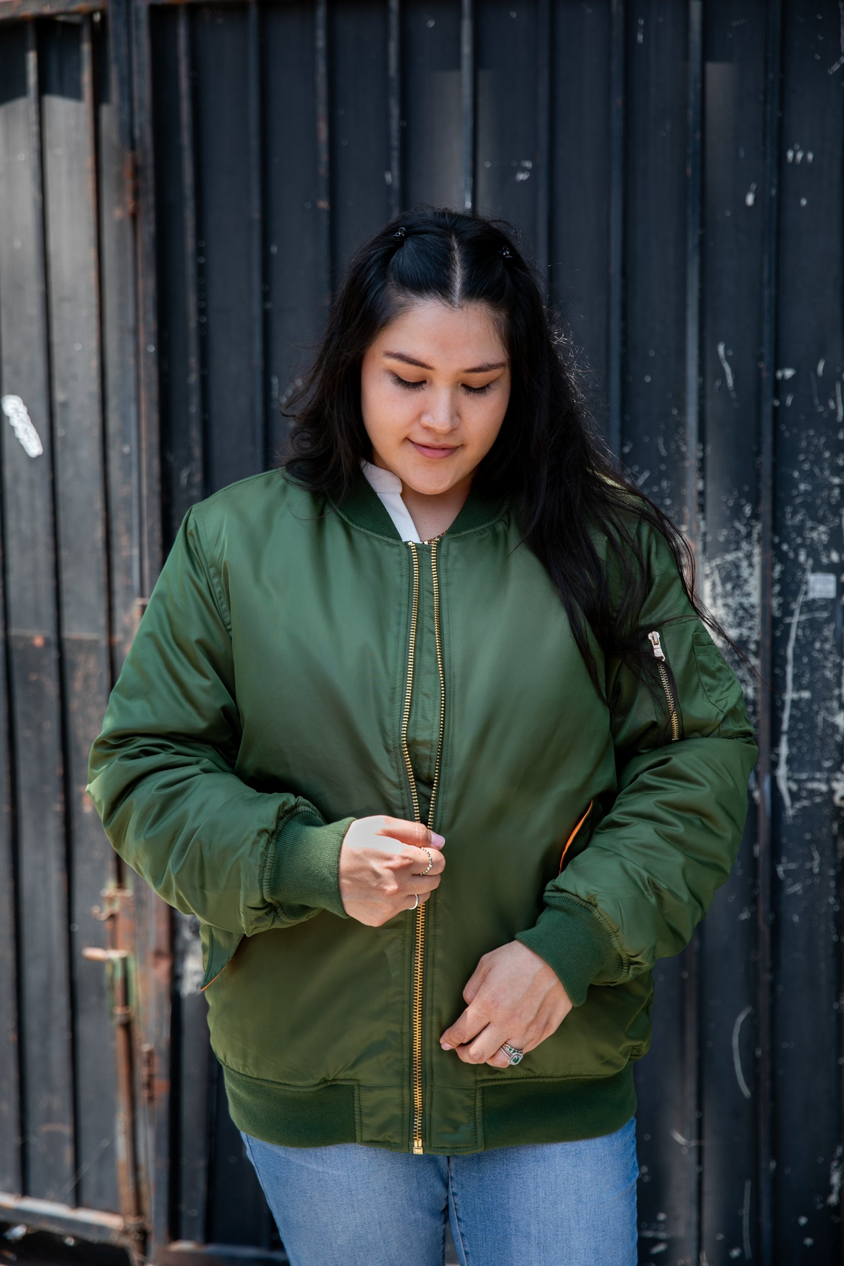 Adult MA-1 Flight Jacket Green Blank – Up and Away